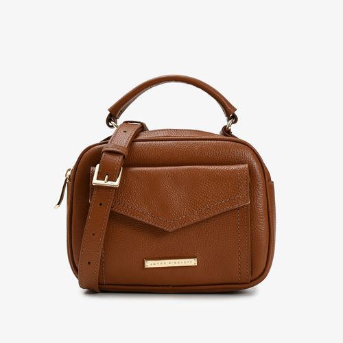 Bolsa Transversal Marrom Caramelo Couro