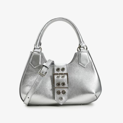 Carry On Feminino Bag Tote Couro Liso Prata (op)