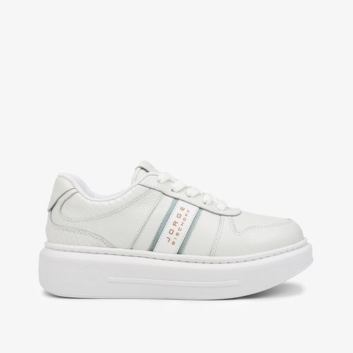 Calçado Fechado Feminino Tênis Couro Floter Fresh Branco