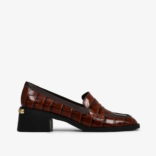 Loafer Marrom Terroir Couro Croco