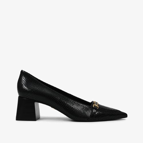 Scarpin Preto Snake Couro