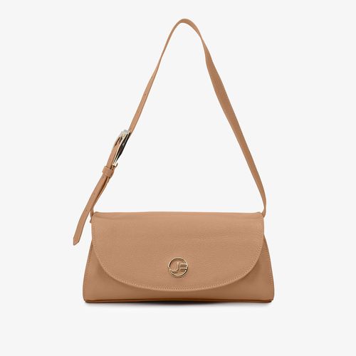 Bolsa Baguete Nude Carvalho Couro