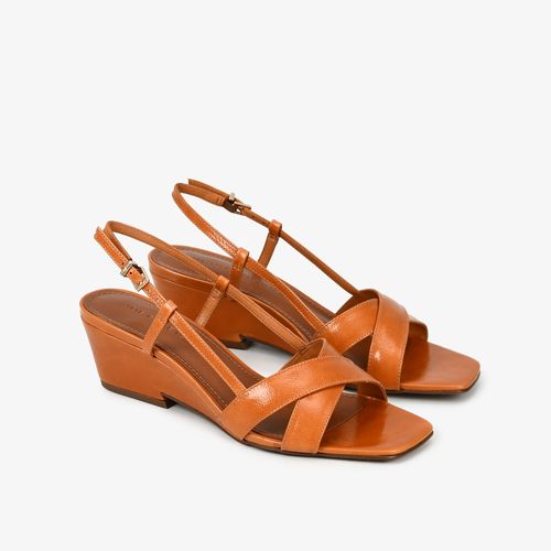 Sandália  Caramelo Tanino Couro Caseinado