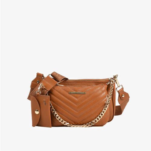 Bolsa Infinita Transversal Caramelo Couro