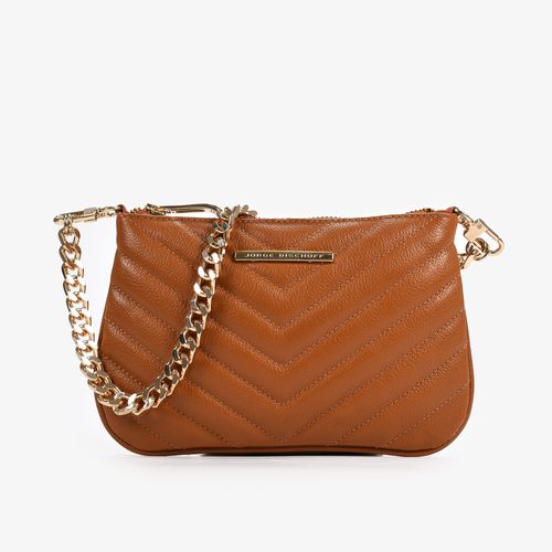 Bolsa Infinita Transversal Caramelo Couro