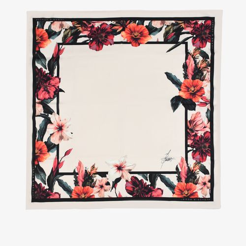 Lenço Alma Andina Nude Carvalho Floral Tecido