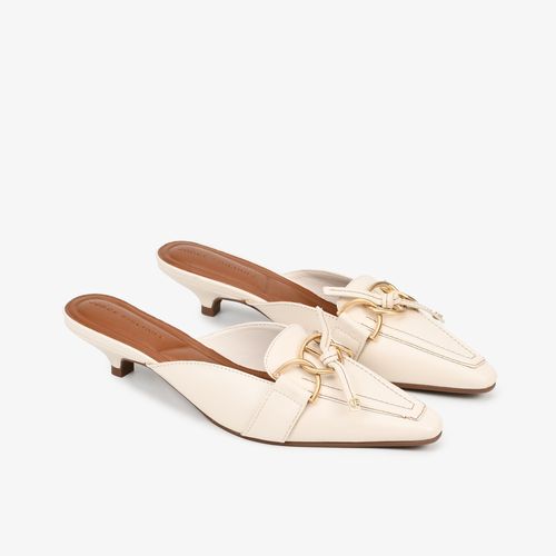 Mule Off White Cordilheira Couro