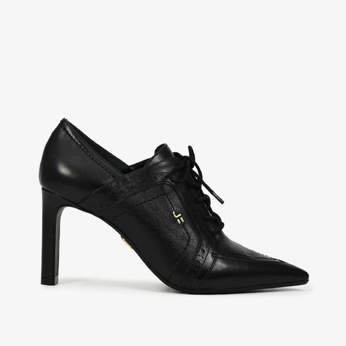 Scarpin Fechado Preto Couro