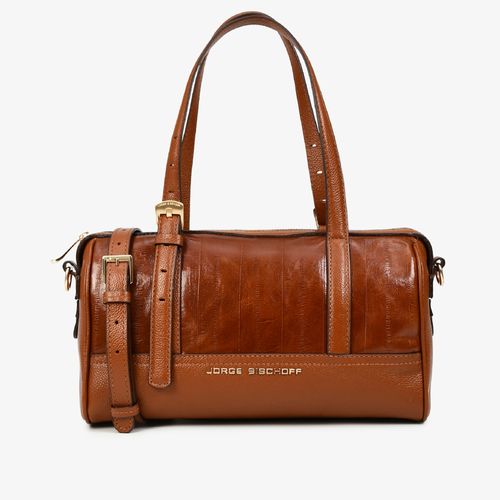 Bolsa Baú Marrom Tabaco Couro