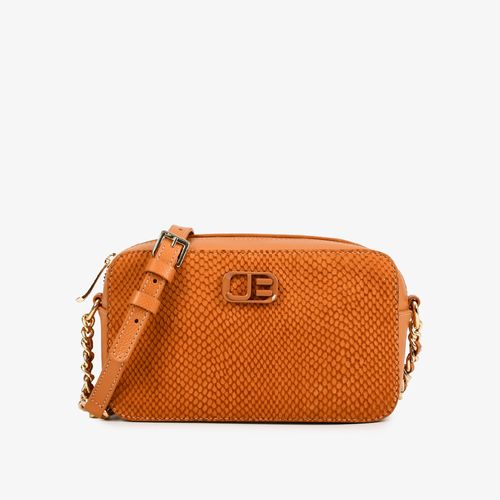 Bolsa Transversal Caramelo Tanino Couro Snake