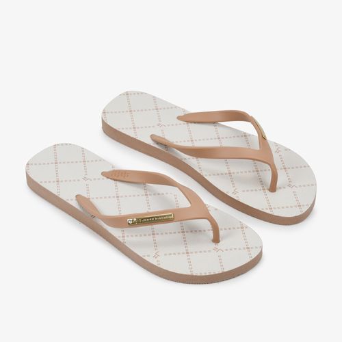 Chinelo Flat Nude Monograma Jb