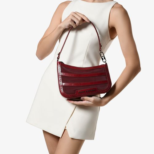 Bolsa Baguete Vinho Cabernet Couro