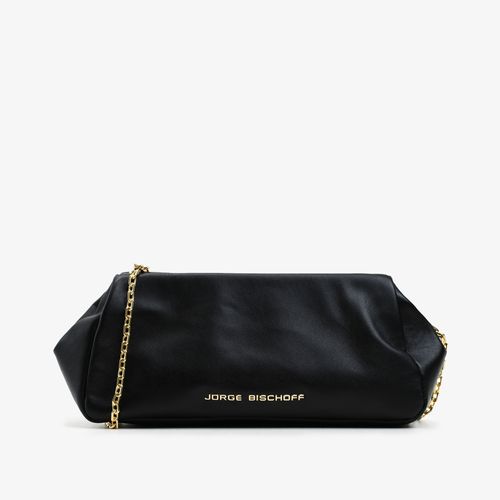 Bolsa Clutch Preto Couro