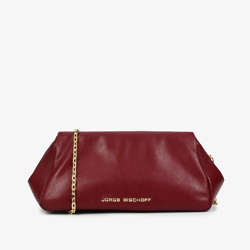 Bolsa Clutch Vinho Cabernet Couro