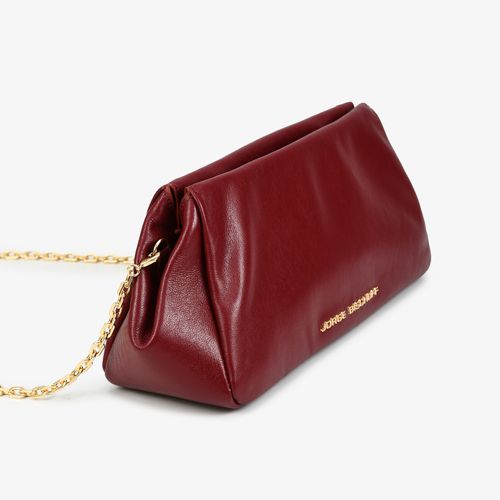 Bolsa Clutch Vinho Cabernet Couro