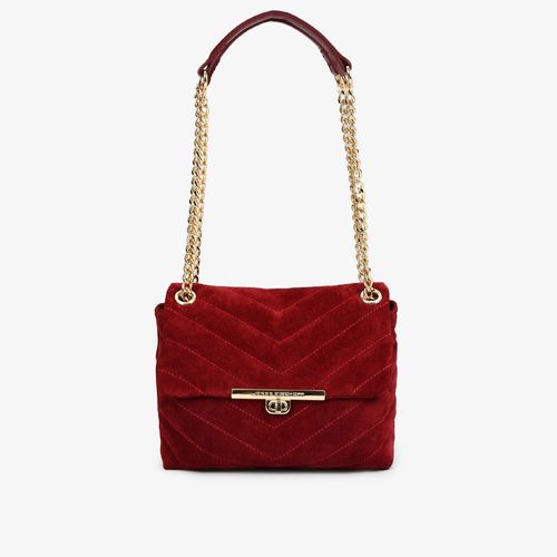 Bolsa De Ombro Vinho Cabernet Camurça