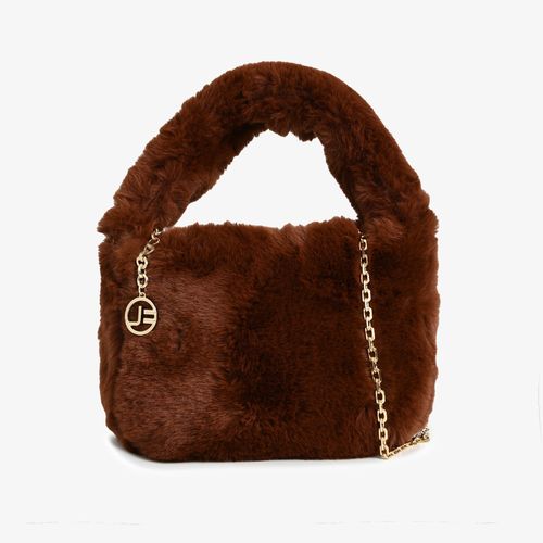 Bolsa Hobo Marrom Dark Rum Pelo