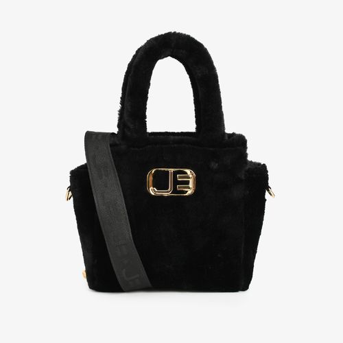 Bolsa Tote Preto Pelo Alça Gorgorão