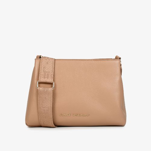 Bolsa Transversal Nude Carvalho Couro