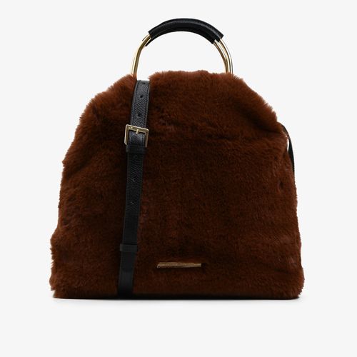 Bolsa Transversal Pelo Marrom Dark Rum Couro