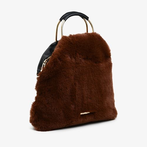 Bolsa Transversal Pelo Marrom Dark Rum Couro