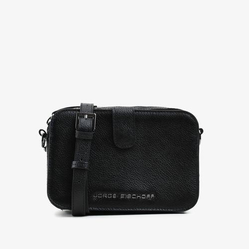 Bolsa Transversal Preto Couro