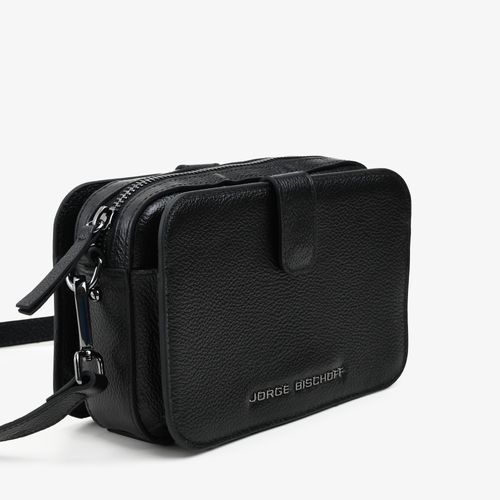 Bolsa Transversal Preto Couro
