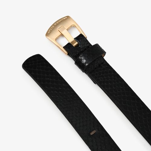Cinto Preto Couro Snake