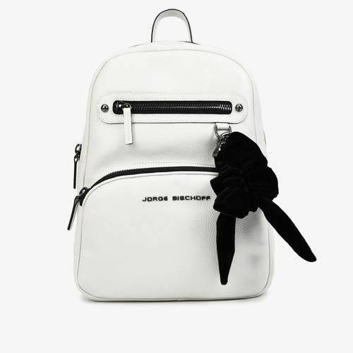 Mochila Branco Jb Couro