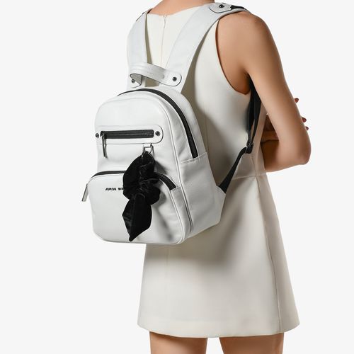 Mochila Branco Jb Couro