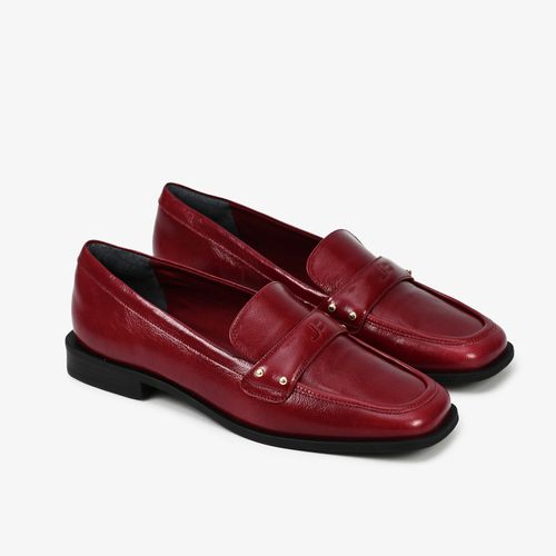 Loafer Vinho Cabernet Couro Caseinado