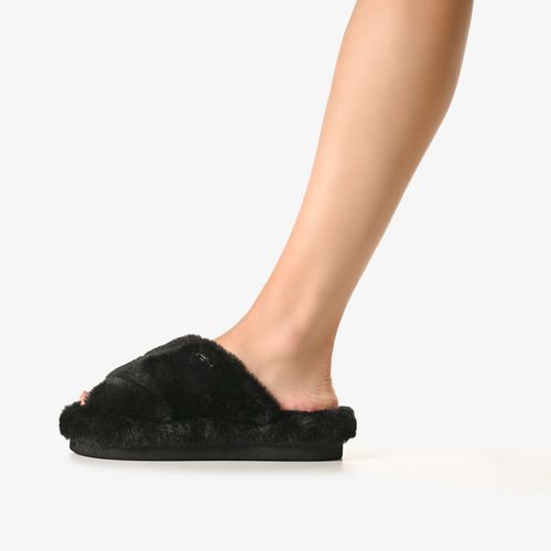 Chinelo Slide Pelo Preto Jb