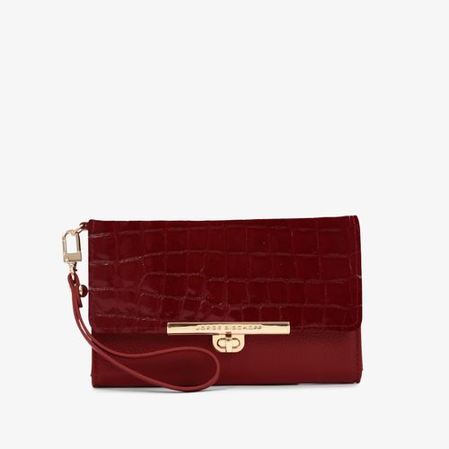 Carteira Vinho Cabernet Tampa Couro Croco