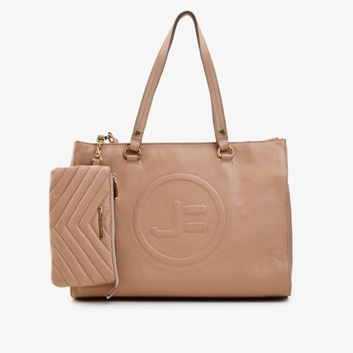 Bolsa Shopping Grande Nude Blush Couro