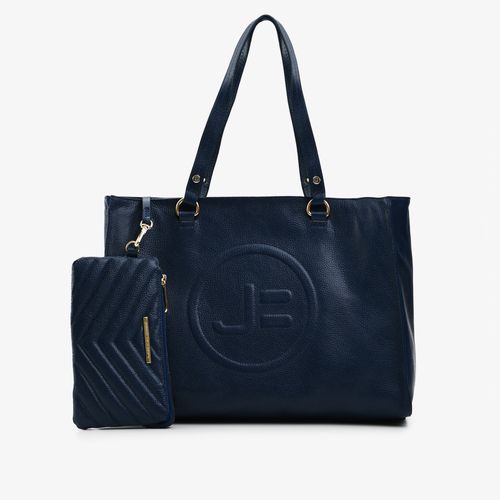 Bolsa Shopping Grande Preto Azul Marinho