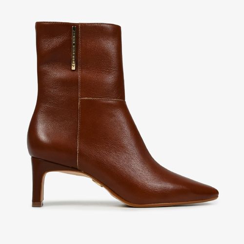 Bota Cano Médio Marrom Tabaco Couro