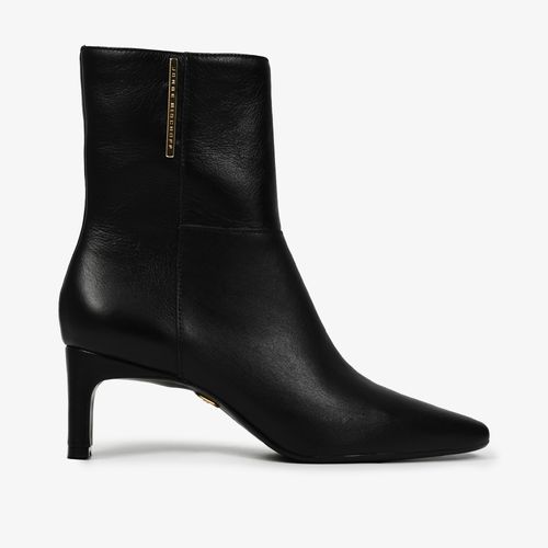 Bota Cano Médio Preto Couro