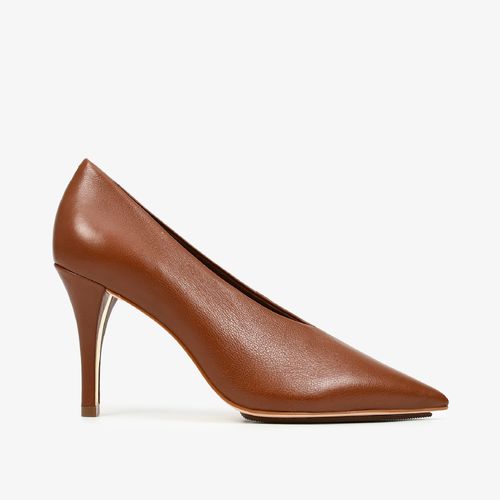 Scarpin Marrom Tabaco Couro