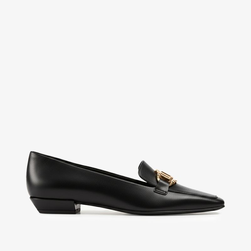 Scarpin Preto Salto Baixo Couro - Sapatos, Bolsas, Acessórios em