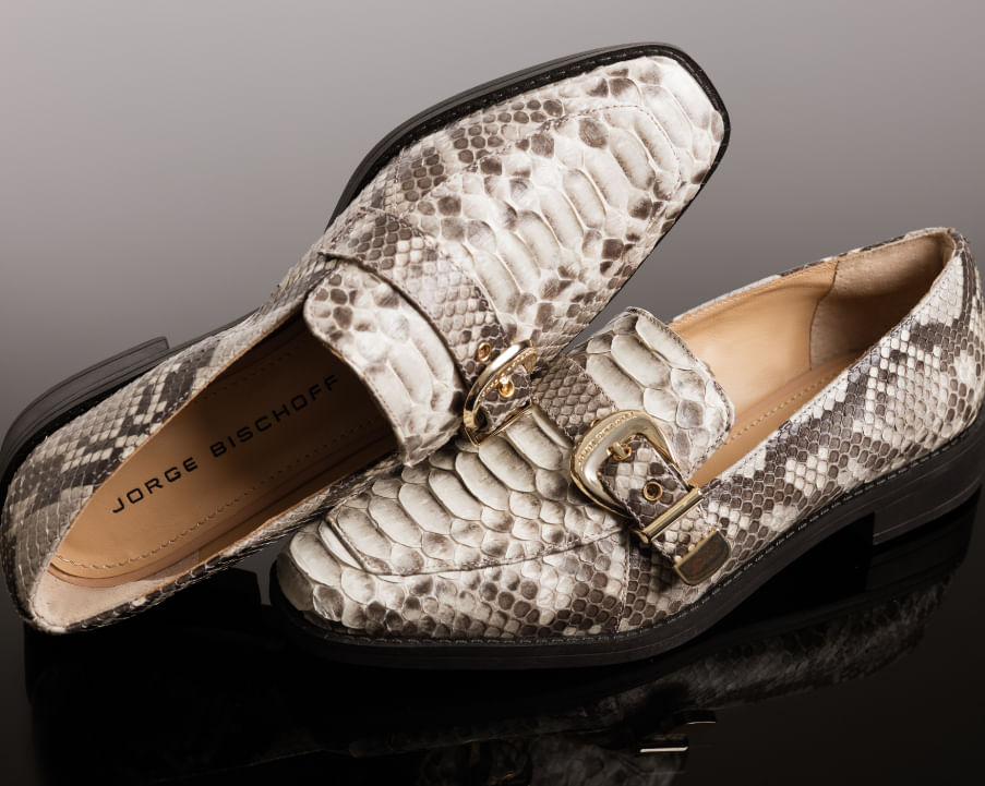 Bota Nude Sand Pele Cobra Python Mandala JB