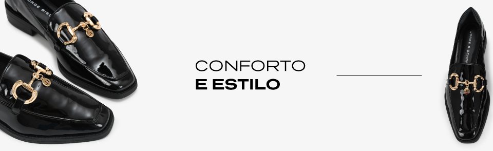 Sapatos feminino em couro e bolsa feminina em couro Jorge Bischoff
